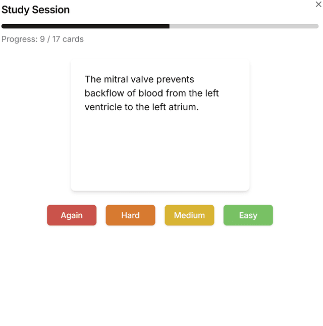 Feedback screen with AI-generated feedback